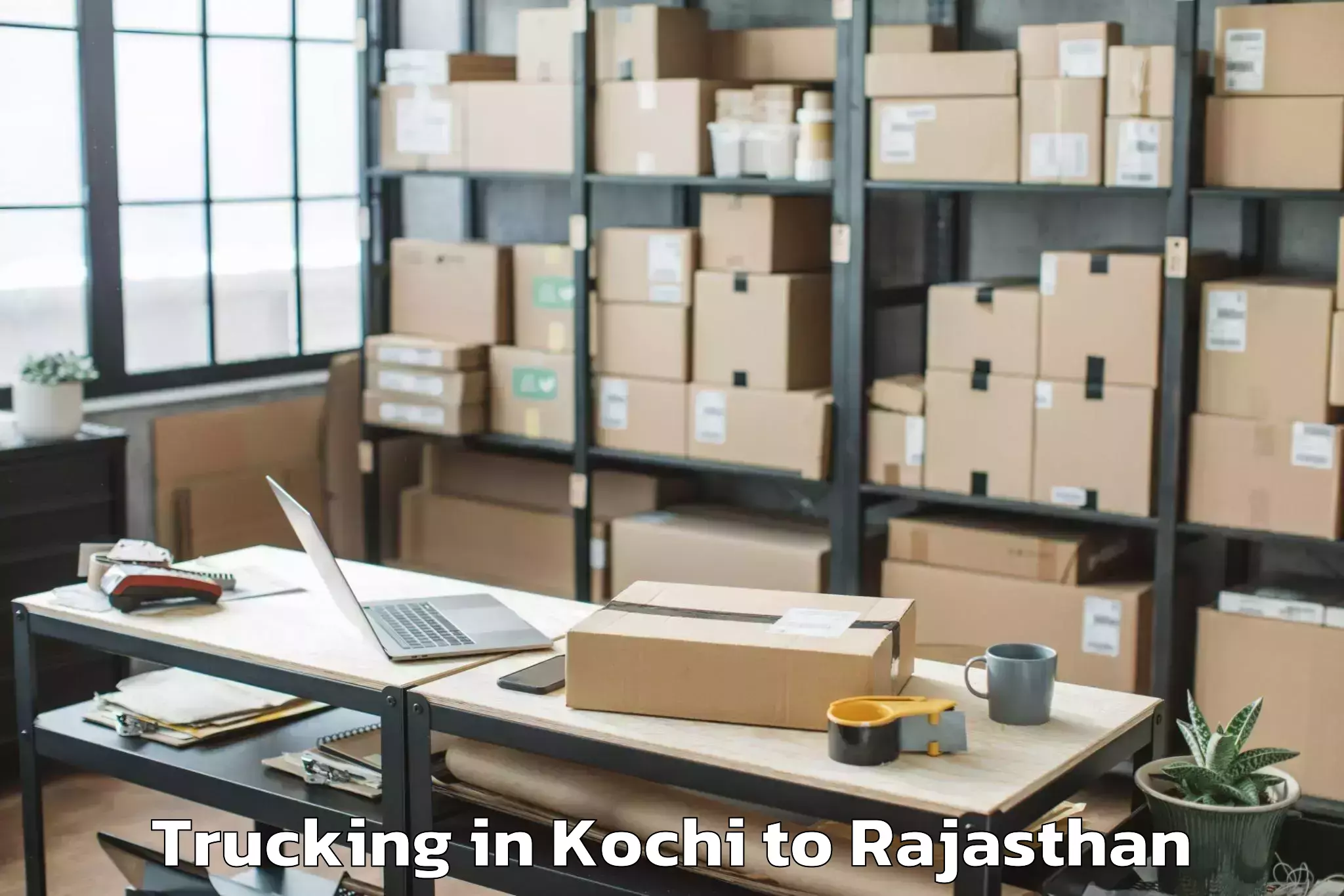 Book Kochi to Falna Trucking Online